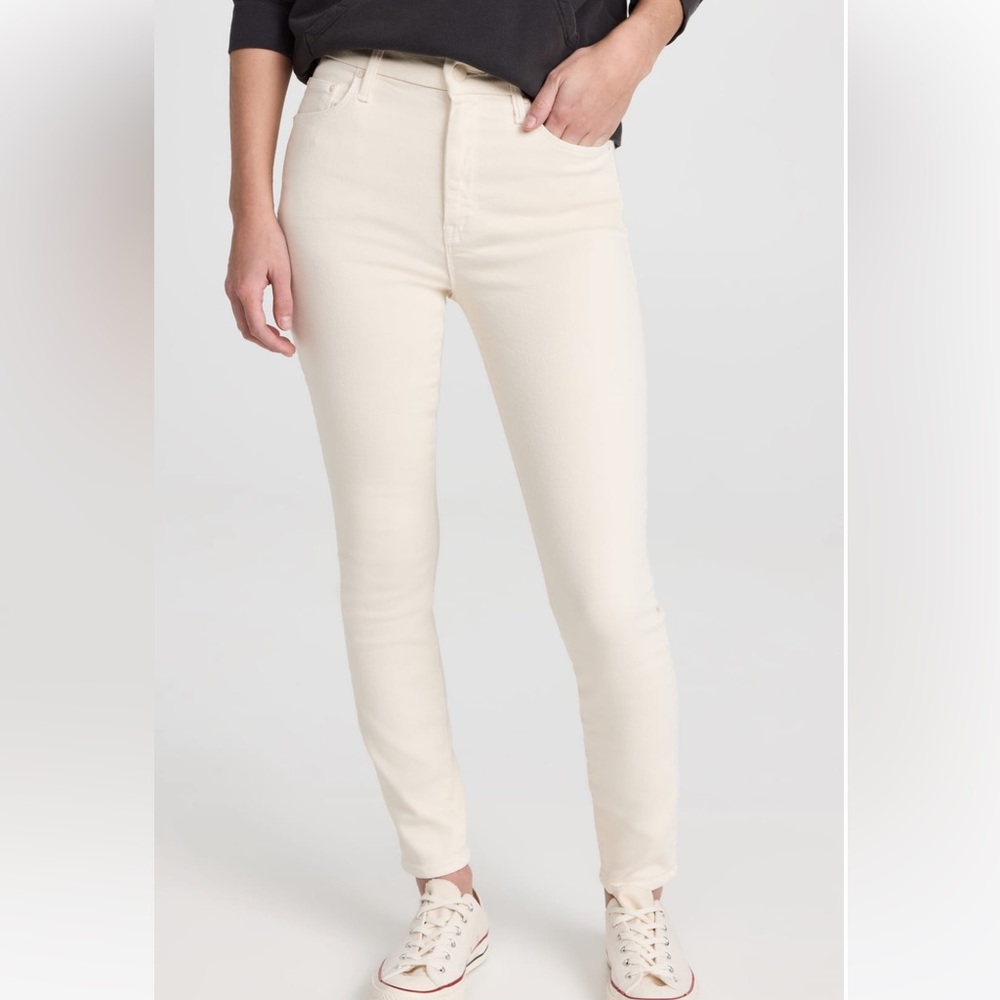 NWT MOTHER WHITE CROP PANTS - The Looker Crop Ankle Jeans